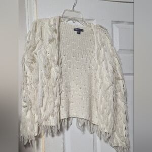 Kendall & Kylie Cream Fringe Sweater size XS0S